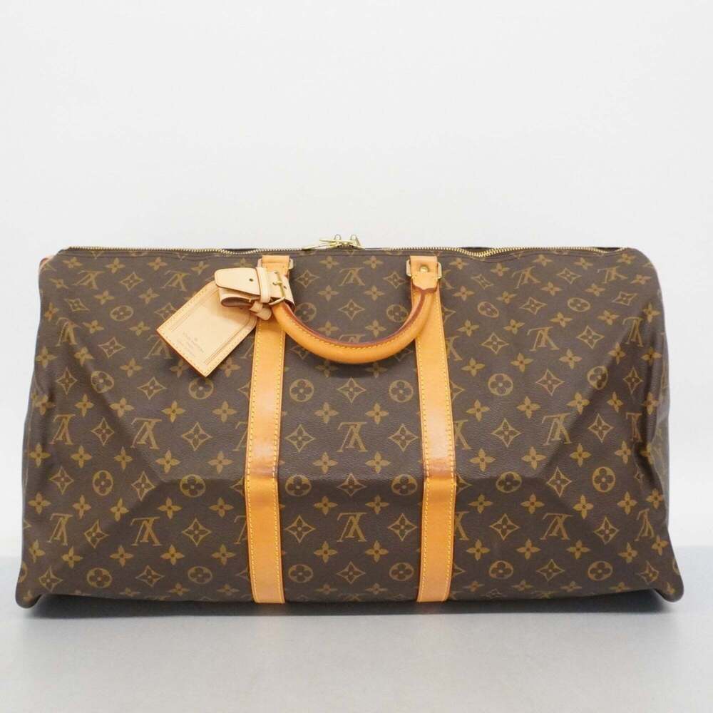LOUIS VUITTON Brown Monogram Keepall 55 Boston Bag - Picture 13 of 13